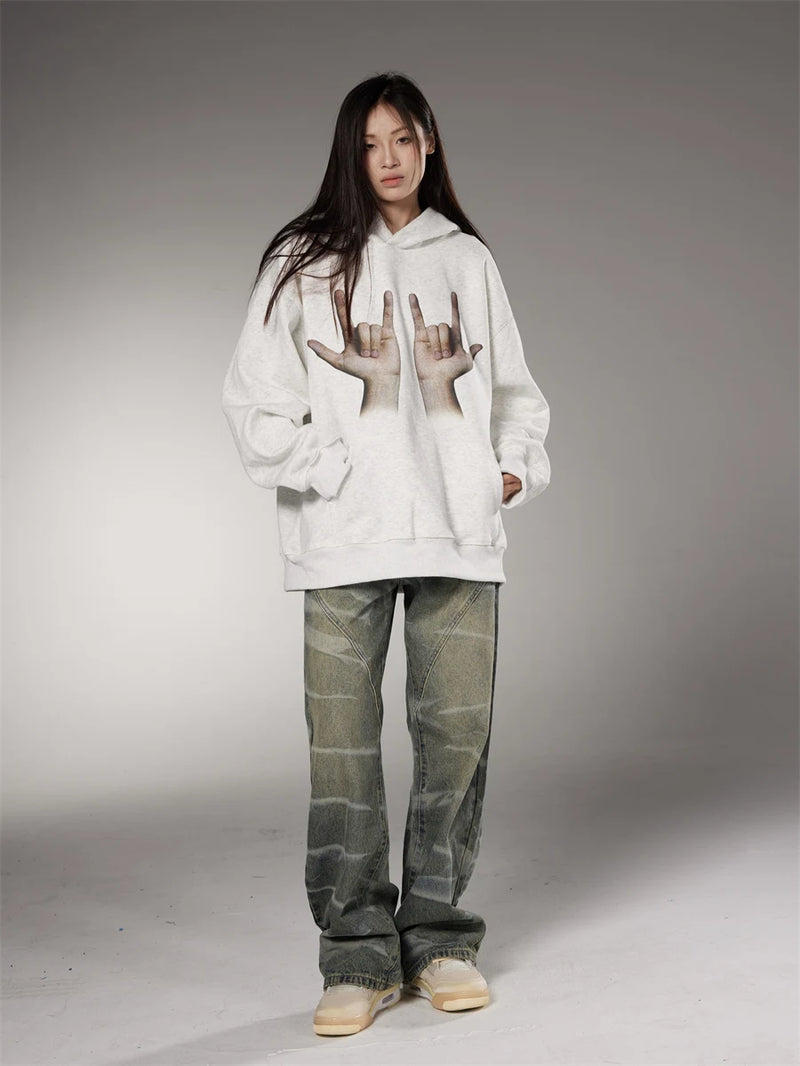 Y2K melting smiley featuring mens hip hop sweatshirt hoodie hand printed harajuku skateboard streetwear hooded pullover unisex casual autumn winter hoodies
