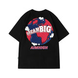 Skatercore Barcode glitch – Summer Funny Earth Printed T Shirt Men Creativity Oversized