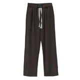 2024 spring and summer mens trousers loose casual fashionable trendy street solid color comfortable drawstring straight pants unique default style 3462