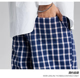 men women american streetwear fashion loose plaid wide leg straight pant boyfriend button down sports casual pants trousers unique default style 1440