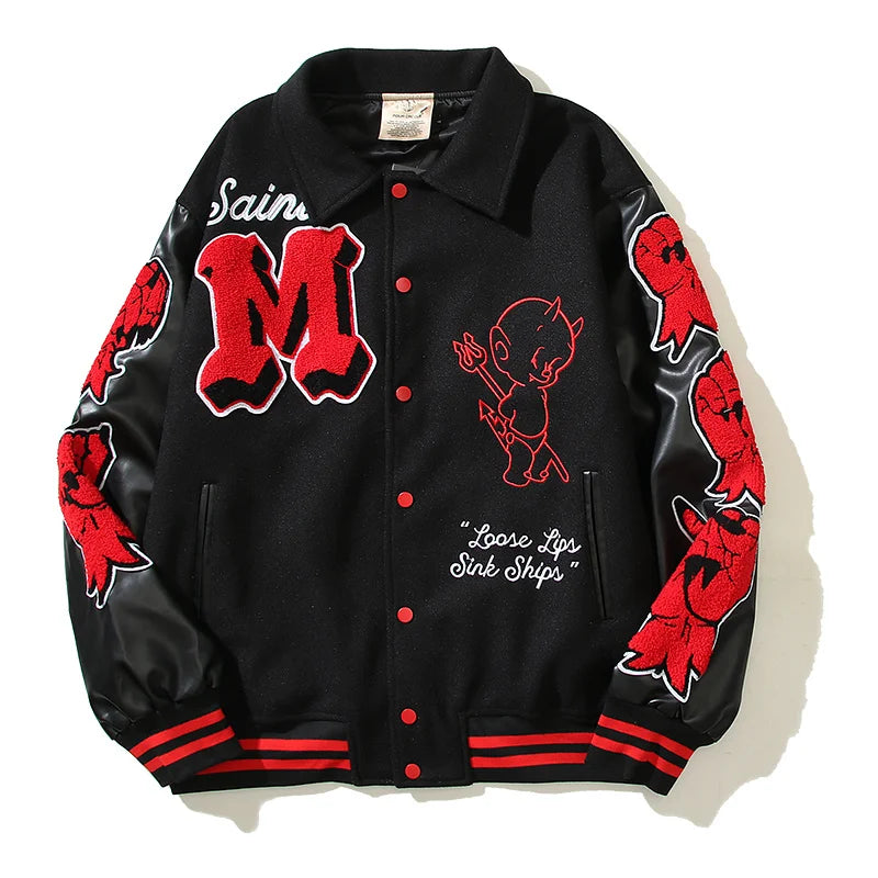 Graffiti quilted nan urban minimalist parka