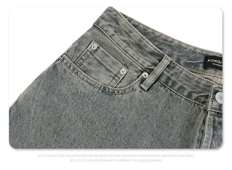 Autumn and winter new mud-dyed jeans