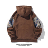 Spring Autumn New Mens Hoodies Embroidered Patterns Loose Fashion Kore