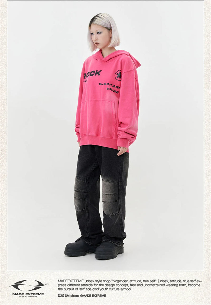 2023 Hip Hop Hoodie Streetwear Unisex Sweatshirt Letter Graphic Haraju