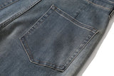 y2k washed gradient jeans pants blue stretch floor mop pants distressed casual micro speaker baggy mens and womens flare jean unique jeans style 115