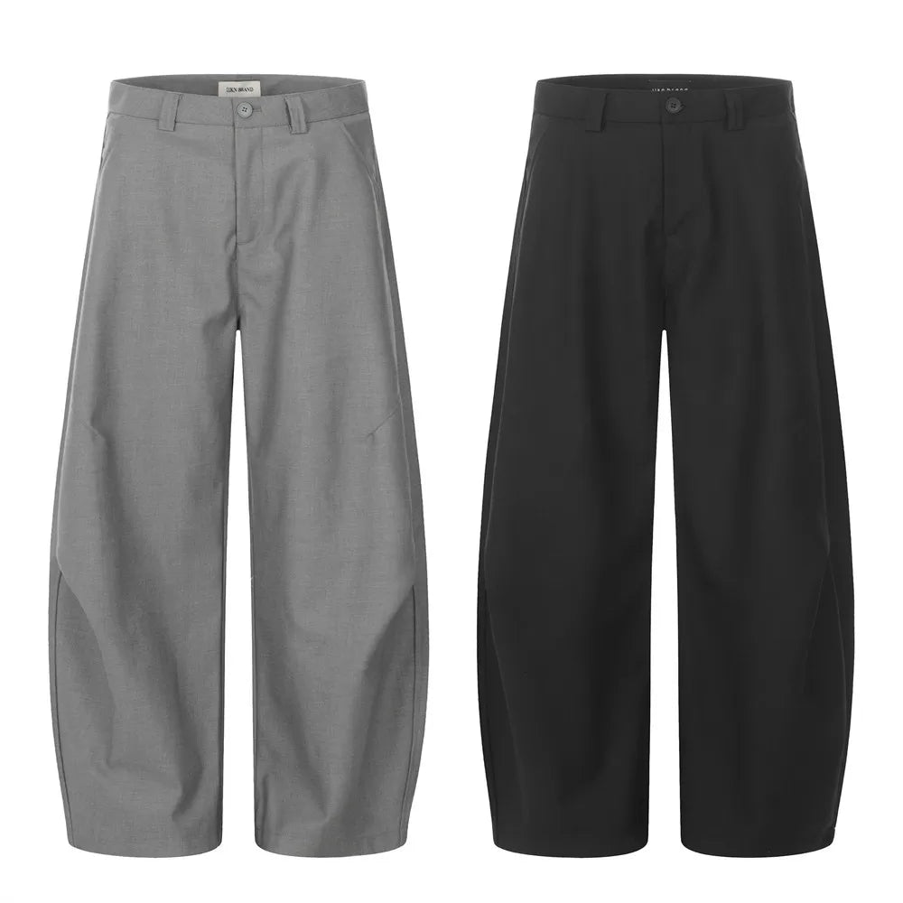 men women american streetwear fashion loose casual vibe hip hop cleanfit wide leg suit pant boyfriend harem pants trousers unique default style 2060