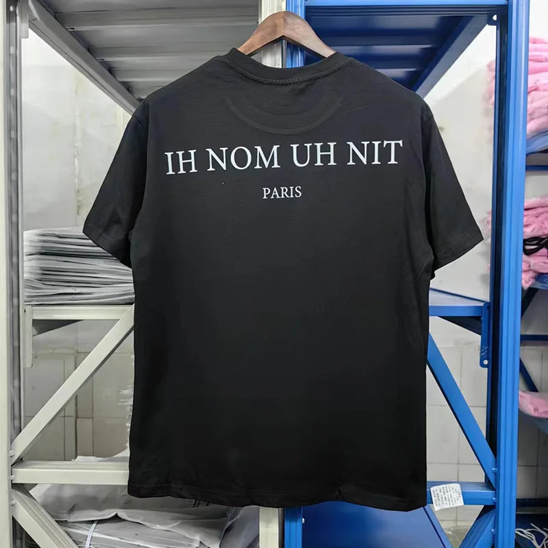 Harajuku Oversized Shirt – Black White Ih Nom Uh Nit Short Sleeve Tops Tee Men Woman Be – Urban Streetwear for Men & Women