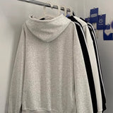 Half Zip Knit Streetwear Sweater – Autumn Mens Y2K Letter Printed Goth Hoodies New American Streetwear Hooded Sweatshirts Hip Hop Fashion Pullover Retro Hoody | Zip Knit Drop #131