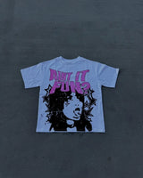 Anime Oversized shirt – 2024 Goth Fashion Cartoon Letter Printed Oversized T Shirt M