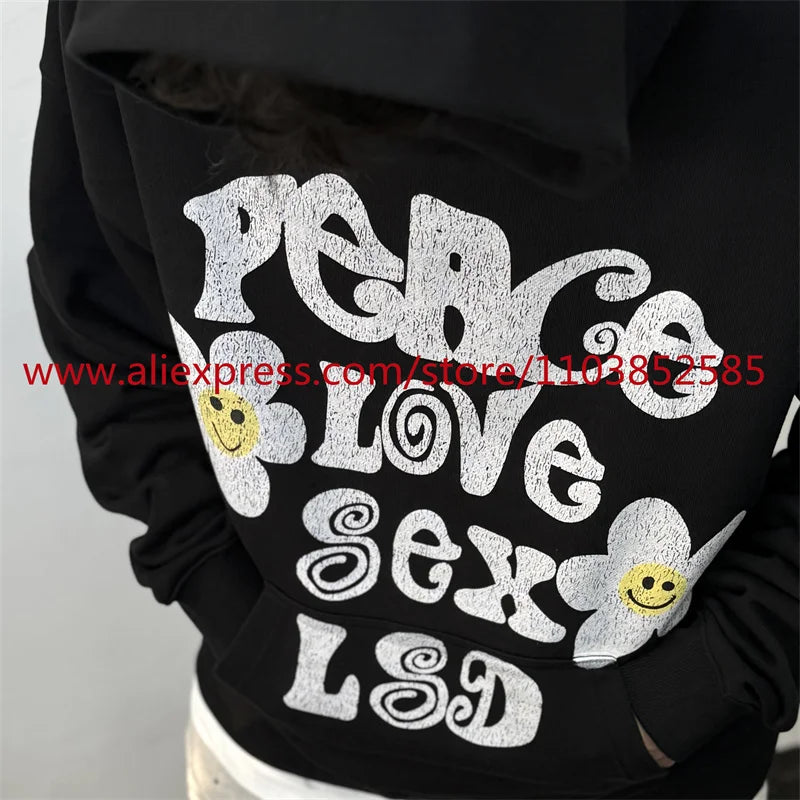 2024 New Autumn Winter Vintage Long Sleeved Hoodie American Heavyweigh