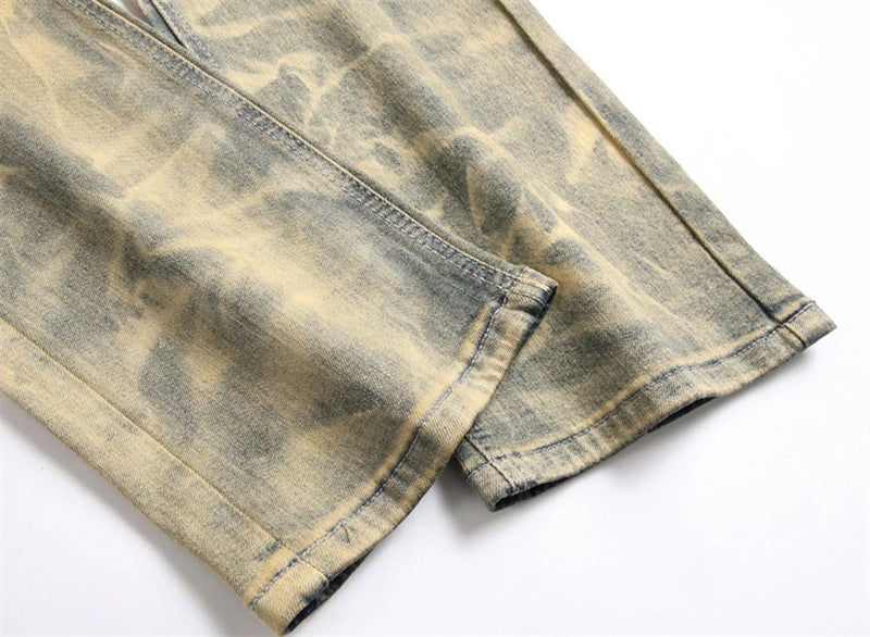 men fashion slim ripped jeans color block patchwork trend denim pants streetwear hip hop jeans trousers for male unique jeans style 476