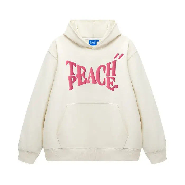High End Fashion Brand American Letter Printed Sweatshirt Autumn Winter Men Women Couple Street Hooded Niche Retro Sweatshirt