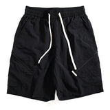 summer quick drying shorts mens loose straight casual sports pants thin breathable solid color zipper pocket cargo pants unique cargo style 955