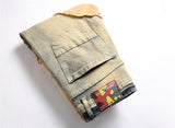 men fashion slim ripped jeans color block patchwork trend denim pants streetwear hip hop jeans trousers for male unique jeans style 480