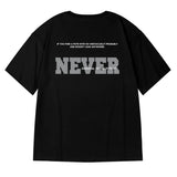 Gothic Aesthetic drop – High Street Letter Never Printed Male T Shirt Summer Cotton