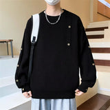 minimalist knit hoodie, photo-ready knit, unisex oversized techwear hoodie for men street style