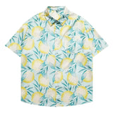 Oversized Streetwear Shirt – Mens Shirts Hawaiian Style Fruit Print Short Sleeve Thin Beach Casual Summer Tops Button Stylish Harajuku Blouse With Pocket | Button Shirt Drop #374