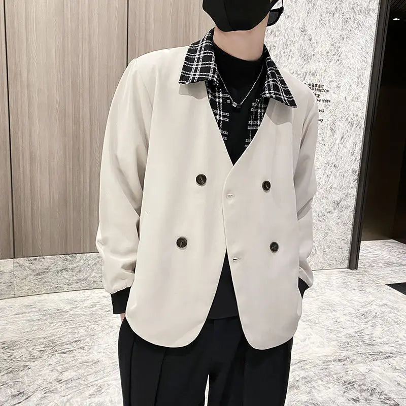 2023 Autumn New Light Luxury Fashion Comfortable Jacket Men Jacket Casual Top Boutique Clothing Simple Style ClothesforTeenagers