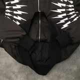 Parka graffiti nan oversized quilted streetwear