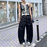 Mens Casual Street Tie Dye Tight Sports Bodybuilding Vest 2024 New Genderless Fashion Sexy Youth Printed Tank Top Unisex