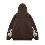 Gothic Embroidery Hoodies Women Retro Harajuku Hip Hop Jacket High Str