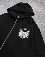 Y2K American Hip Hop Rock Dark Style Oversized Hoodie Men Street Haraj