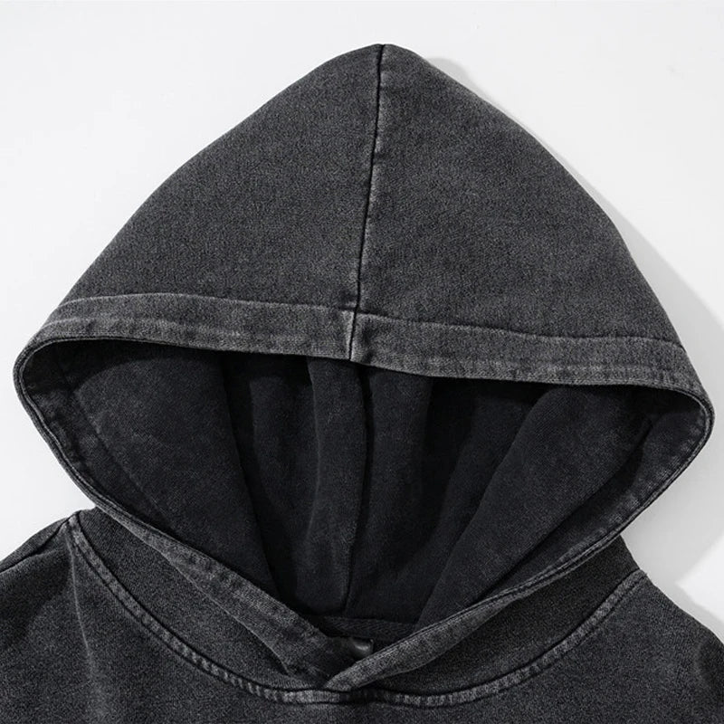 trapwear aesthetic drop featuring rainbowtouches washed hooded sweatshirts design clothes fashion vintage street wear hoodies stylish cotton hoodie black
