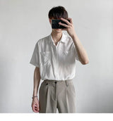 2023 Summer New Fashion Simple Style Loose Short-sleeved Fashion Shirts Men Tops Trendy All-match Short-sleeved BoutiqueClothing