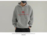 Fashionable Korean Personalized Hooded Sweatshirt Men's Letter Autumn and Winter Tops Japanese Casual Loose Pullover Jacket Tops