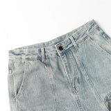 vintage multi pocket jeans mens harajuku cargo denim pants retro hip hop straight loose jean pants men clothing unique cargo style 1293