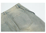 retro washed denim jean pants 2023 new casual zipper open loose straight jeans hip hop y2k pants mens jeans streetwear joggers unique joggers style 4219