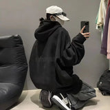 Autumn And Winter New Heavyweight Loose And Thick Hooded Suede Pullove
