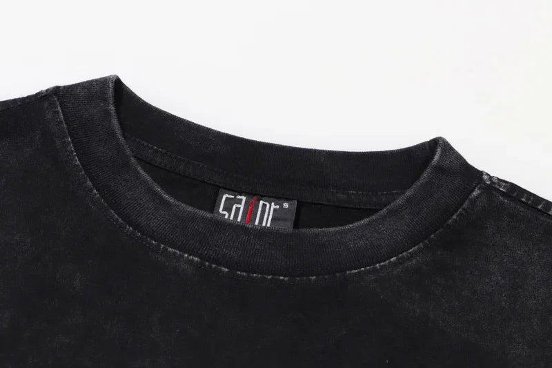 Y2K Graphic Tee – Newest Saint T Shirts Letter Pattern Tops Tee Men Woman Spri – Urban Streetwear for Men & Women