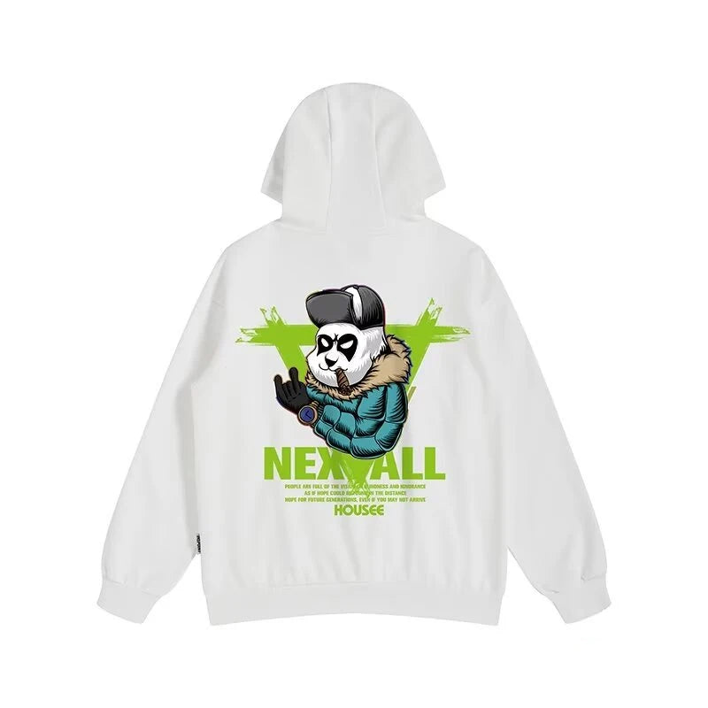 Autumn Punk Panda Printed Hoodie For Men New In Harajuku Fashion Fleece