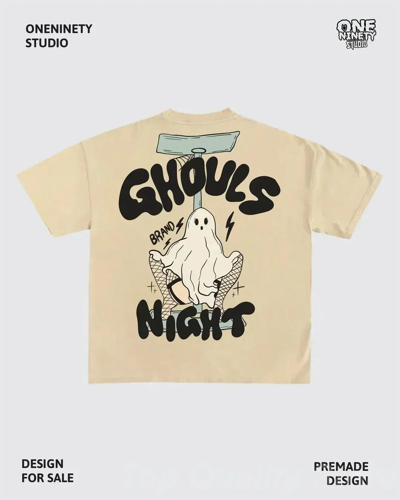 Sadcore Vintage print – Harajuku Cotton Shirt Oversized T Shirt New Gothic Cartoon H