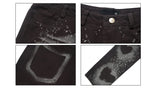 fashion loose streetwear denim pants unisex casual graffiti print wide legs jean pants hip hop trousers joggers mens baggy jeans unique joggers style 2899