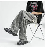 2024 goth tie dye corduroy pants mens autumn baggy wide leg straight casual trousers women drawstring hip hop y2k sweatpants unique joggers style 1360