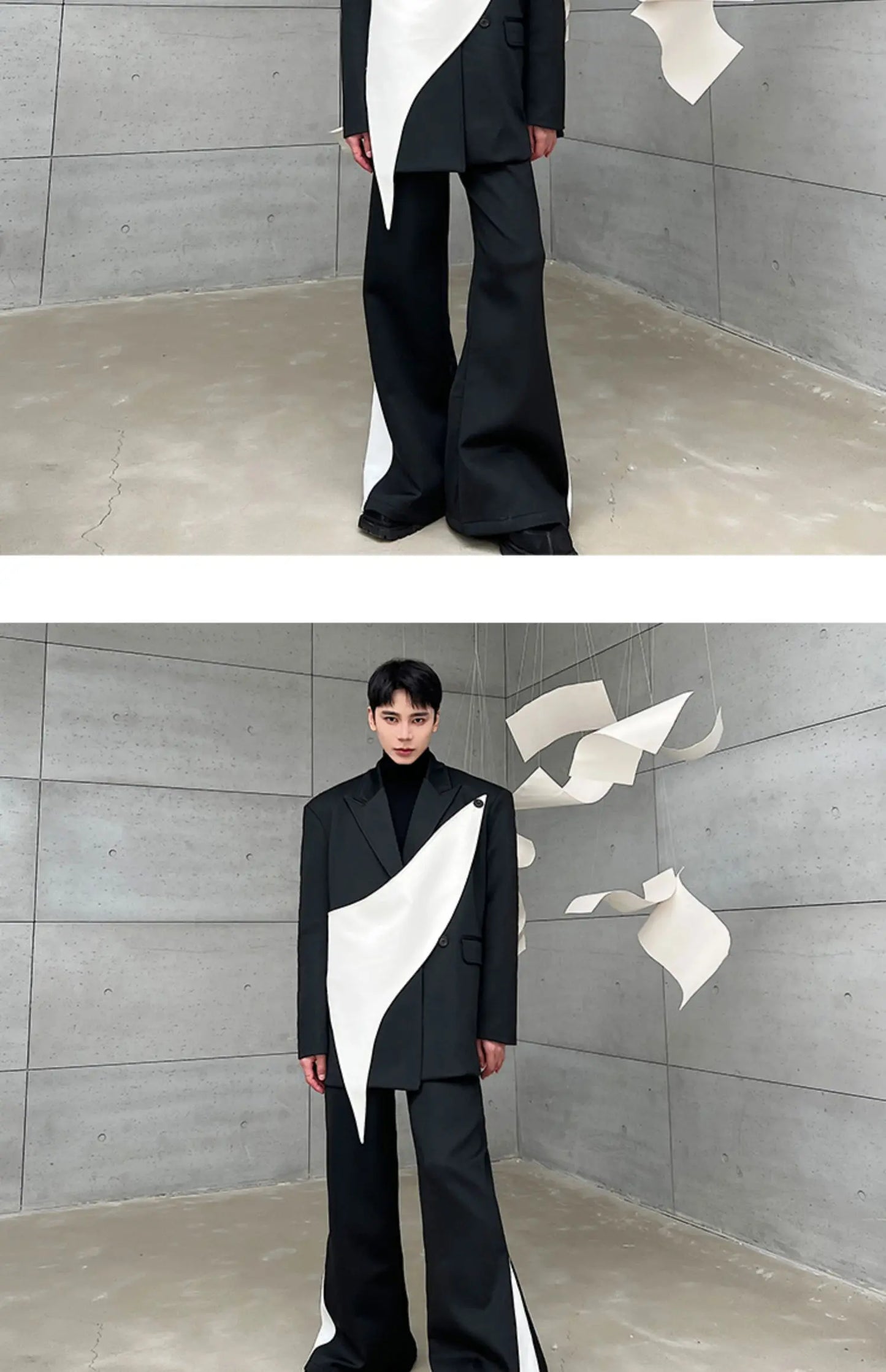 flare pants men vintage fashion casual bell bottom trousers male streetwear net celebrity long pants stage costume unique default style 2784