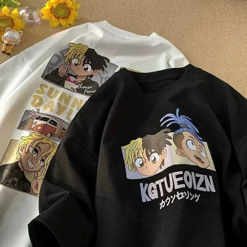 "Twin Brothers" Graphic Unisex Streetwear Women Men Y2K T-Shirt