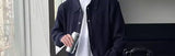 grunge knit sweater with heavyweight fabric, layered urban look for cold weather, street fashion menswear trend for seasonal 