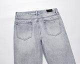 street wear washed hole destroyed skinny jeans denim hip hop blue cylinder male casual slim jeans pants ripped denim trousers unique jeans style 251