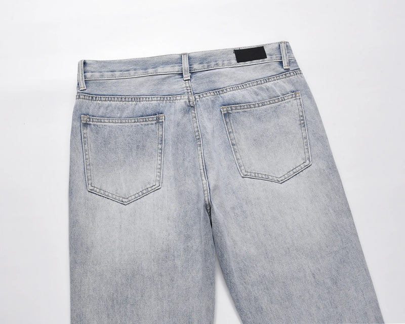 street wear washed hole destroyed skinny jeans denim hip hop blue cylinder male casual slim jeans pants ripped denim trousers unique jeans style 251