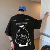 Harajuku Tribal flames – Japanese Streetwear T Shirt Mens Summer Oversized Graphic