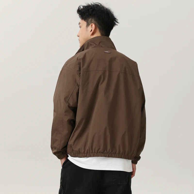 zip-up minimalist jacket, cold-season outfit - oversized graphic apparel for edgy looks