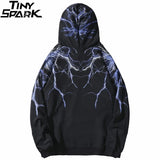 Hip Hop Lightning Hoodie Sweatshirt Men Harajuku Streetwear Hooded Pul