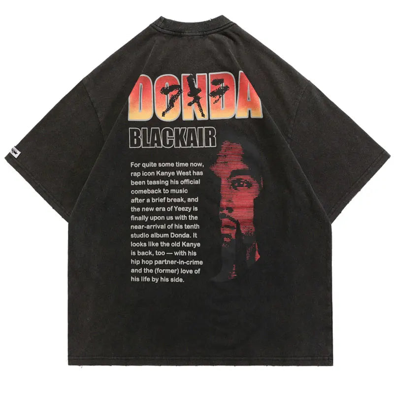 Harajuku Oversized Shirt – Hip Hop Streetwear T Shirt Mens Vintage Poster Graphic Print – Modern Streetwear for Everyone