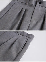 men loose casual korean streetwear fashion vintage straight wide leg suit pants trousers cityboy baggy pants unique default style 1726
