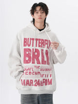 Casual Cotton Street Sweater – American Street Mottled Letter Print Hoodies For Men 2024 New Hip Hop Fashion Hooded Sweatshirt Couple Y2K Vintage Hoodie | Zip Knit Drop #174