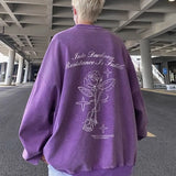 Korean Personalized Distressed Sweatshirt Men's Autumn Trend Brand High Street Handsome Loose Y2K Casual Niche Jacket Youth Tops