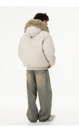 zip-up minimalist jacket, cold-season outfit - aesthetic hip hop inspired casual wear